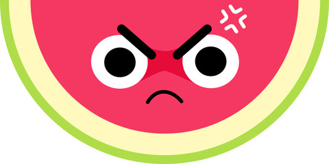 Watermelon Face Over Angry