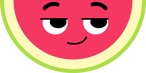 Watermelon Face Looking Right Know Something