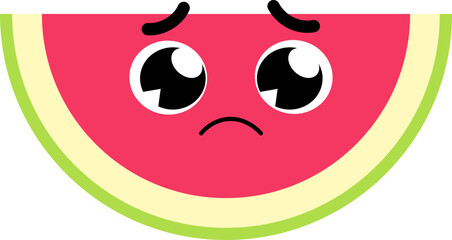 Watermelon Face Over Sad