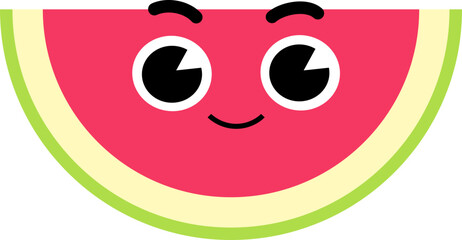 Watermelon Face Soft Smile