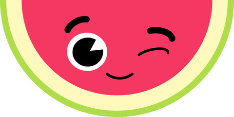 Watermelon Face Wink