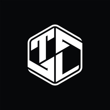 recommend clip art: TL Logo monogram hexagon shape with ornament abstract isolated outline design template