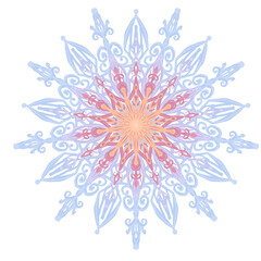 mandala with flowers and leaves