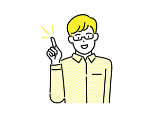 Businessman in a positive, proactive pose