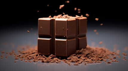chocolate bar and gift HD 8K wallpaper Stock Photographic Image