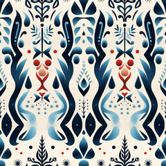 Pattern, Flower style for background, texture, tile, Generative AI