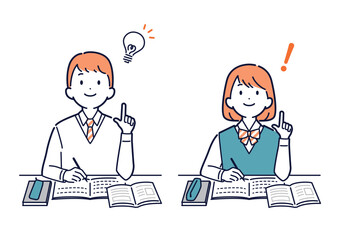 勉強中に解法がひらめいた学生の男女
