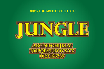 Naklejka na ściany i meble Jungle text effect, this design is suitable for pamphlets, t-shirts, banners, or web designs