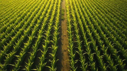 Fototapeta premium Corn field for background, illustration for product presentation and template design.