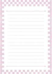 Frame [Letter_Checkered Pattern] Pink
