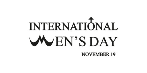 International Men's Day banner. Style holiday concept for card, posters, banners. Vector illustration.