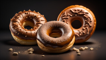 Irresistible Delights: Tempting Commercial Donut Pictures to Satisfy Your Cravings 3D Render