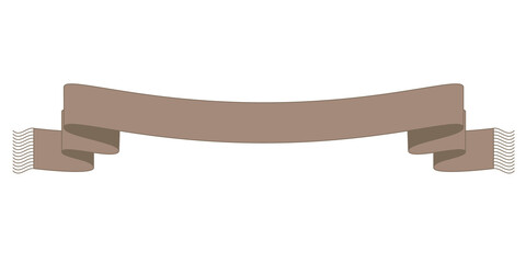 A ribbon in the form of a warm winter scarf. Scarf with place for your text. Illustration on transparent background.