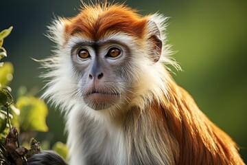 The patas monkey also known as the wadi monkey or hussar monkey. Generative AI