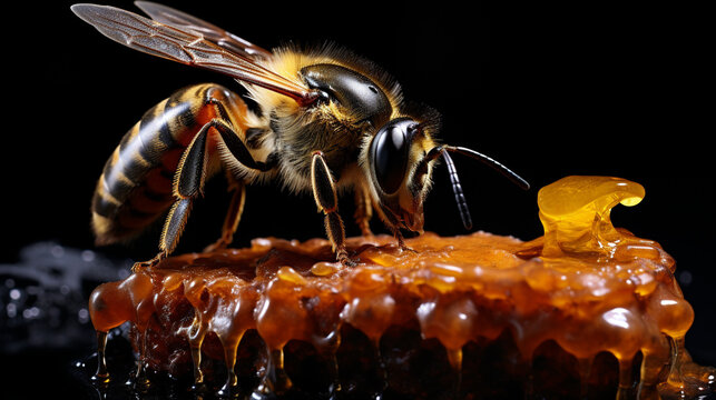 close up of honey dipper HD 8K wallpaper Stock Photographic Image