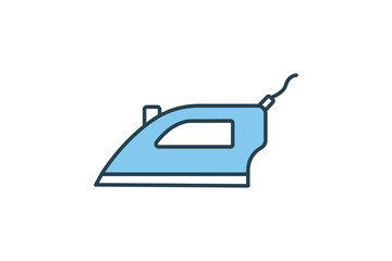 Iron icon. icon related to electronic, household appliances. Flat line icon style design. Simple vector design editable