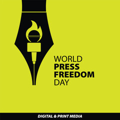 World press freedom day concept latest vector art. World Press Freedom Day to raise awareness about the importance of press freedom and the role of a free and independent media in promoting democracy.