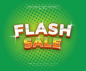 Flash sale text effect with graphic style and editable.