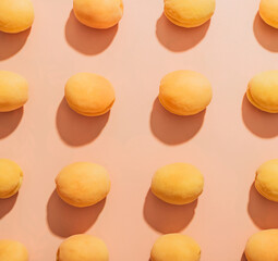 apricots pattern on a beige background