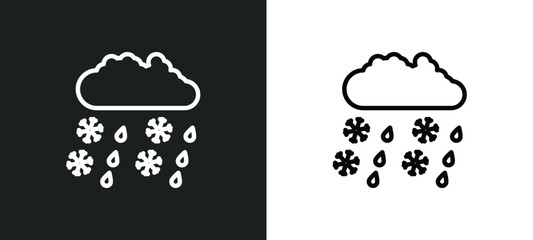drizzle icon isolated in white and black colors. drizzle outline vector icon from weather collection for web, mobile apps and ui.