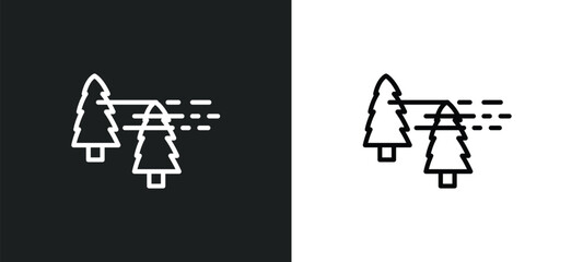 patchy fog icon isolated in white and black colors. patchy fog outline vector icon from weather collection for web, mobile apps and ui.