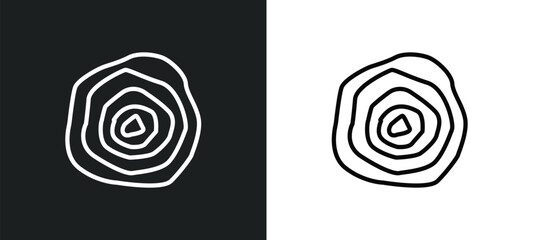 isobars icon isolated in white and black colors. isobars outline vector icon from weather collection for web, mobile apps and ui. - obrazy, fototapety, plakaty