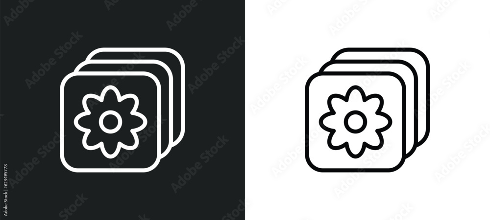 Poster pic icon isolated in white and black colors. pic outline vector icon from user interface collection 