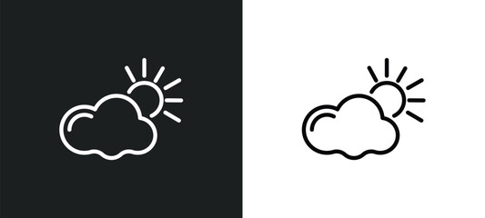 daytime icon isolated in white and black colors. daytime outline vector icon from weather collection for web, mobile apps and ui.