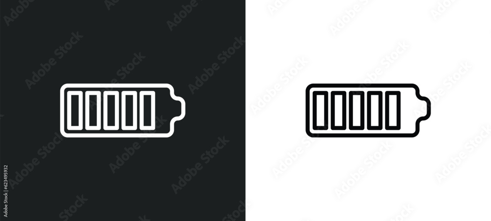 Poster charging status icon isolated in white and black colors. charging status outline vector icon from us