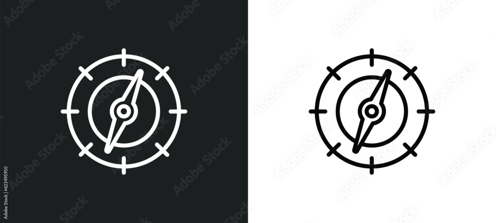 Poster navigator icon isolated in white and black colors. navigator outline vector icon from user interface