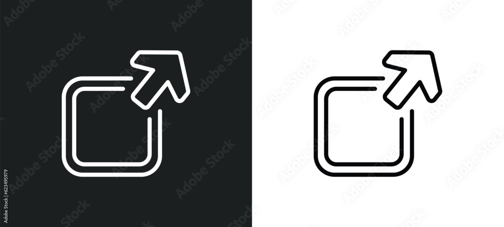 Poster export icon isolated in white and black colors. export outline vector icon from user interface colle