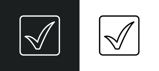 check square icon isolated in white and black colors. check square outline vector icon from user interface collection for web, mobile apps and ui.