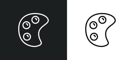 paint icon isolated in white and black colors. paint outline vector icon from user interface collection for web, mobile apps and ui.