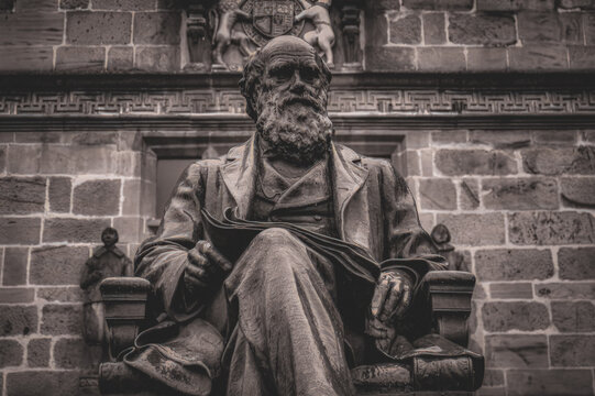 statue of charles darwin