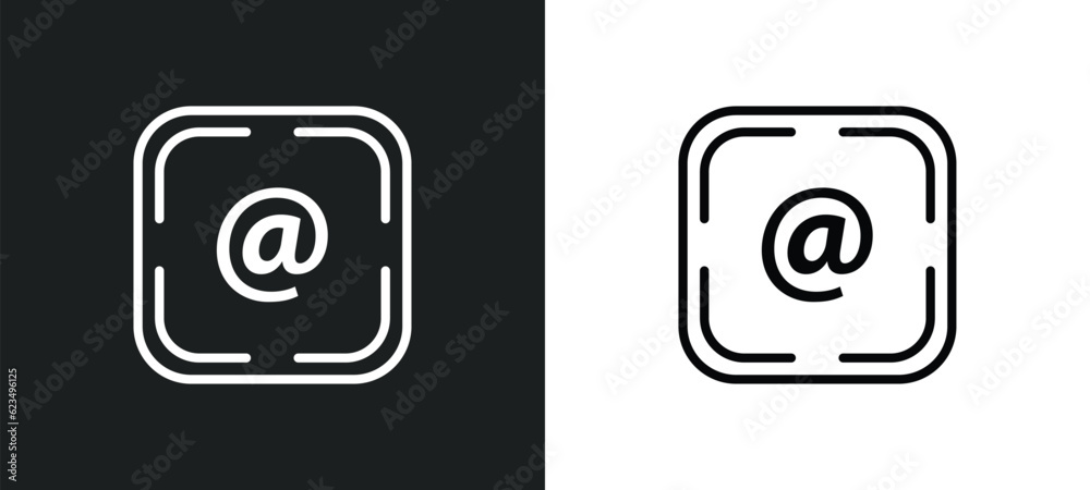 Poster at icon isolated in white and black colors. at outline vector icon from user interface collection fo