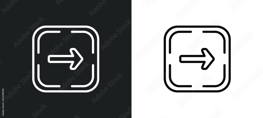 Poster go icon isolated in white and black colors. go outline vector icon from user interface collection fo