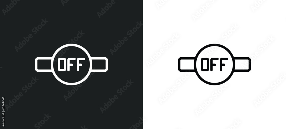Poster desactivate icon isolated in white and black colors. desactivate outline vector icon from user inter