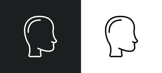 head icon isolated in white and black colors. head outline vector icon from user interface collection for web, mobile apps and ui.
