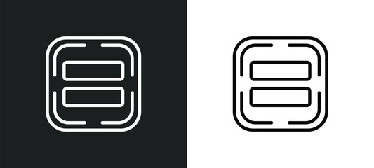 equal icon isolated in white and black colors. equal outline vector icon from user interface collection for web, mobile apps and ui.