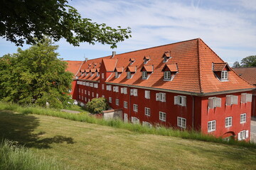 Fototapeta na wymiar Barracks of the Kastellet fortress in Copenhagen