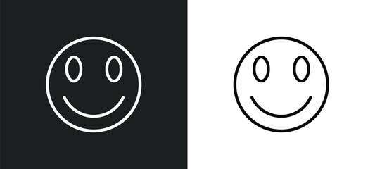 smile smile icon isolated in white and black colors. smile outline vector icon from user interface collection for web, mobile apps and ui.