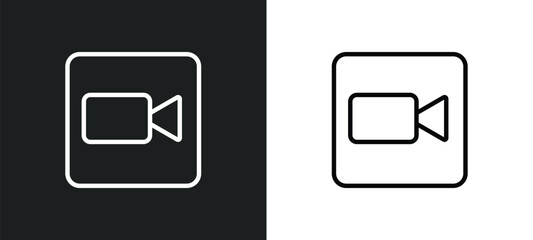 facetime icon isolated in white and black colors. facetime outline vector icon from user interface collection for web, mobile apps and ui.