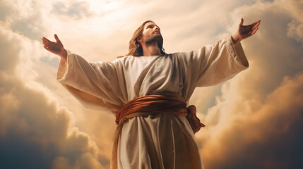 Jesus Opening the Skies - Divine Blessings