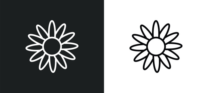 image of a flower icon isolated in white and black colors. image of a flower outline vector icon from user interface collection for web, mobile apps and ui.