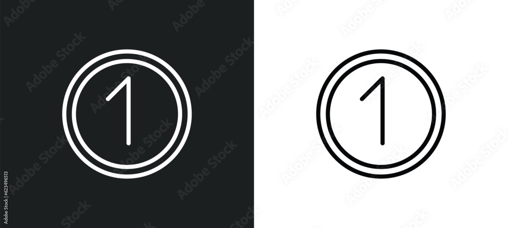 Poster number icon isolated in white and black colors. number outline vector icon from user interface colle
