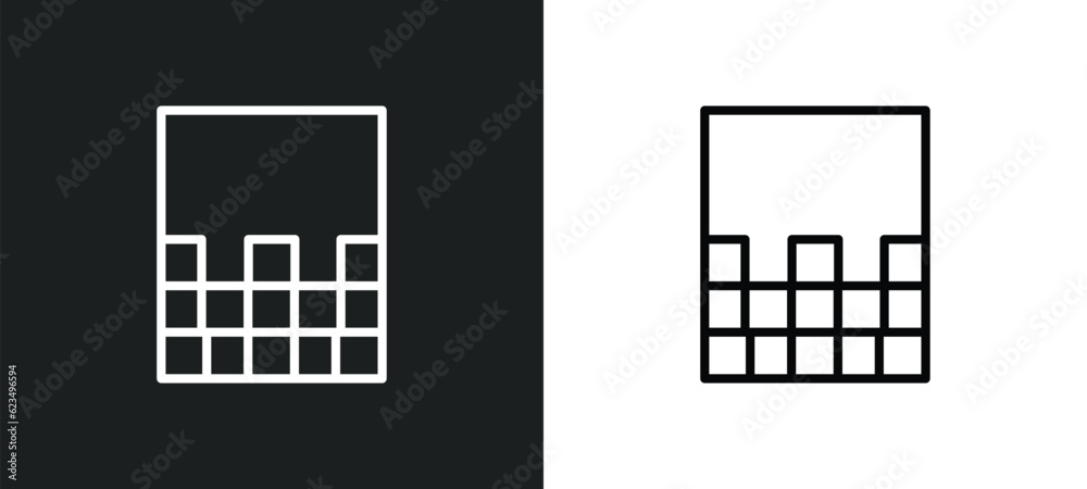 Poster gradient icon isolated in white and black colors. gradient outline vector icon from user interface c