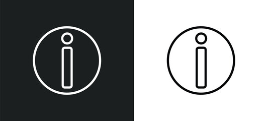 information icon isolated in white and black colors. information outline vector icon from user interface collection for web, mobile apps and ui.