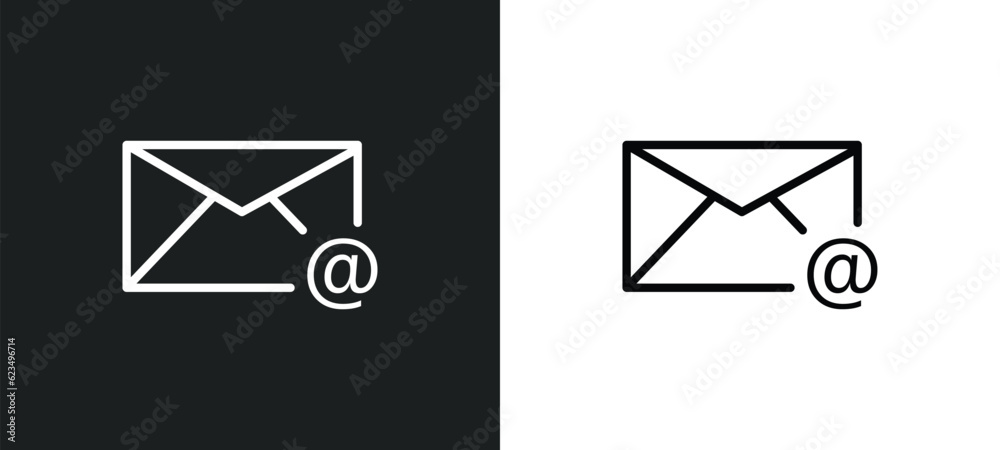 Poster email evelope icon isolated in white and black colors. email evelope outline vector icon from user i