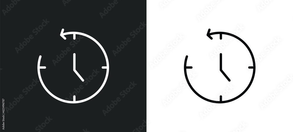 Poster anti clockwise icon isolated in white and black colors. anti clockwise outline vector icon from user