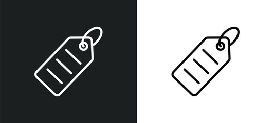 shopping label icon isolated in white and black colors. shopping label outline vector icon from user interface collection for web, mobile apps and ui.